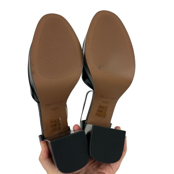 NEW Madewell The Mable Ankle Strap Platform Pump Black Leather Size 10.5 - Picture 5 of 5